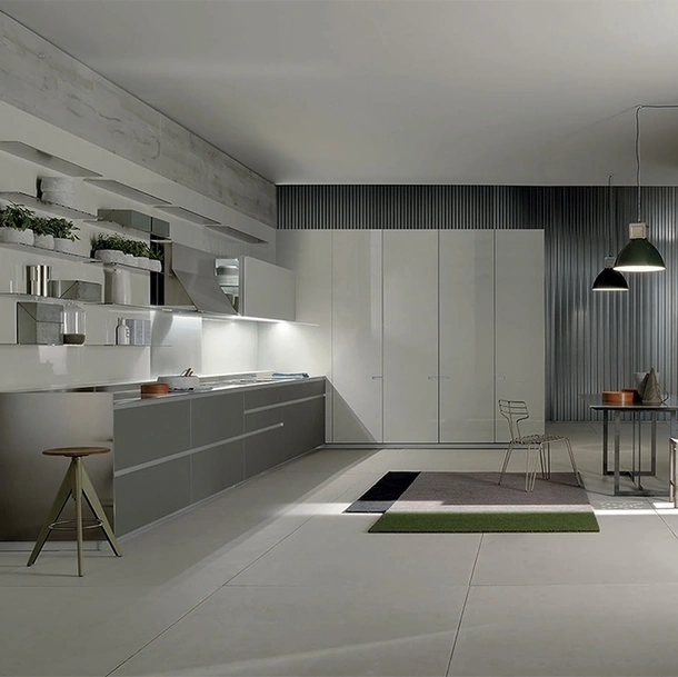 Cucina Design lineare Icon 03 in laccato opaco di Ernestomeda