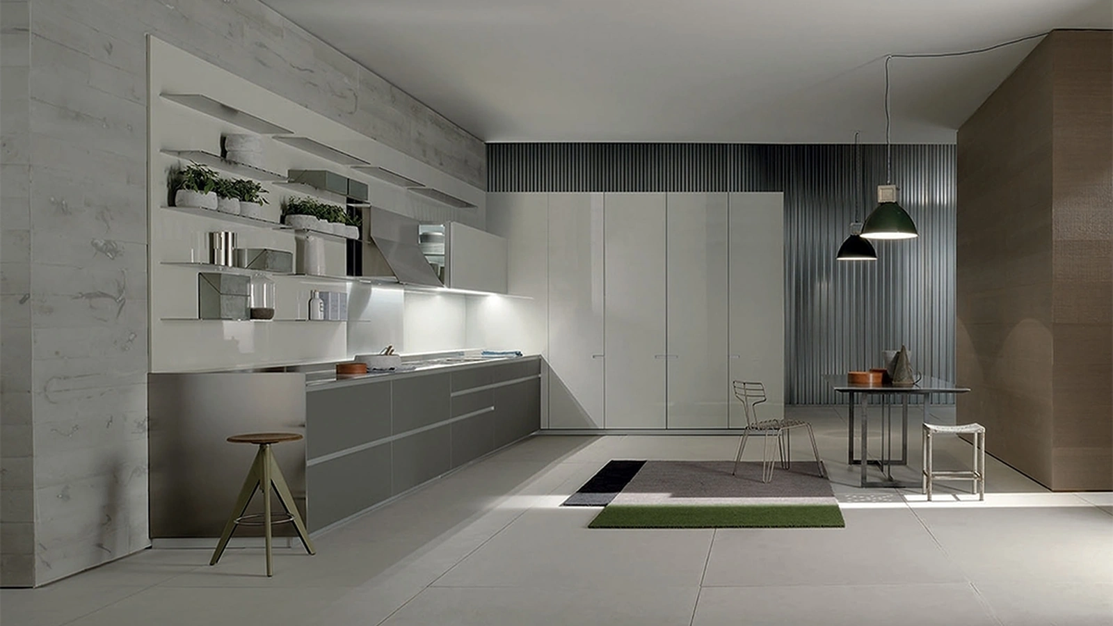 Cucina Design lineare Icon 03 in laccato opaco di Ernestomeda