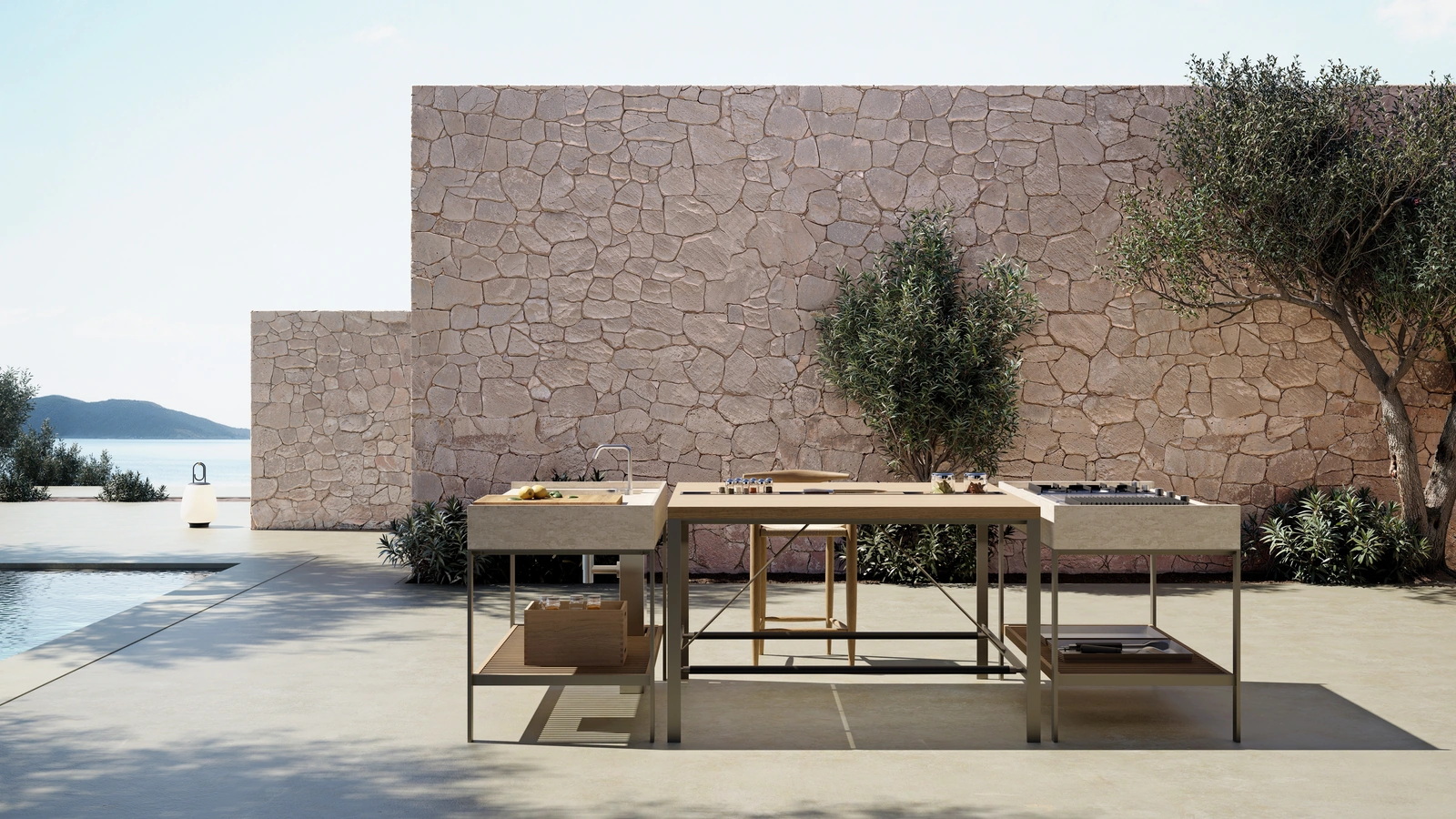 Cucina Design per esterno K-Garden 01 di Ernestomeda