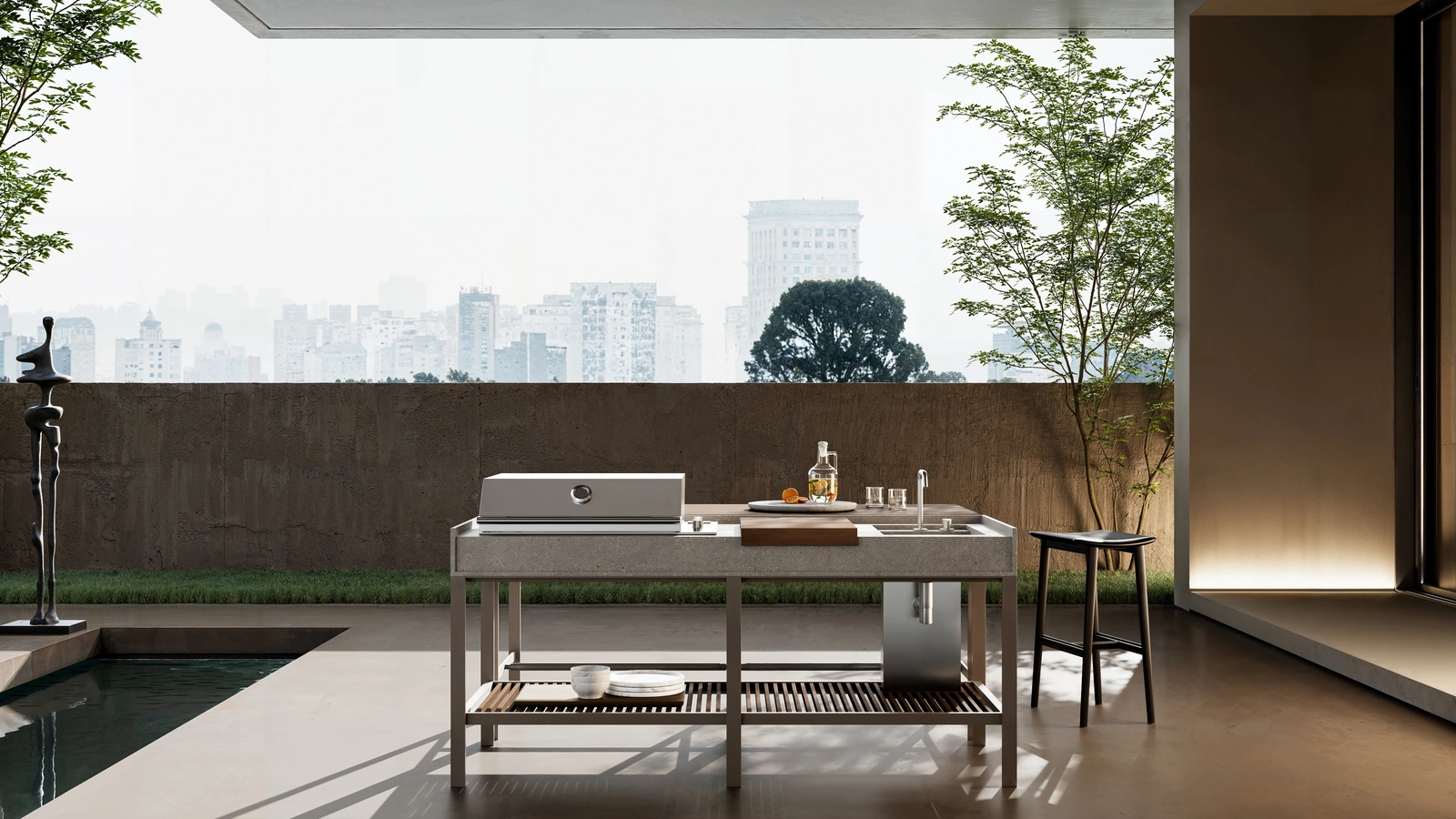 Cucina Design per esterno K-Garden 02 di Ernestomeda