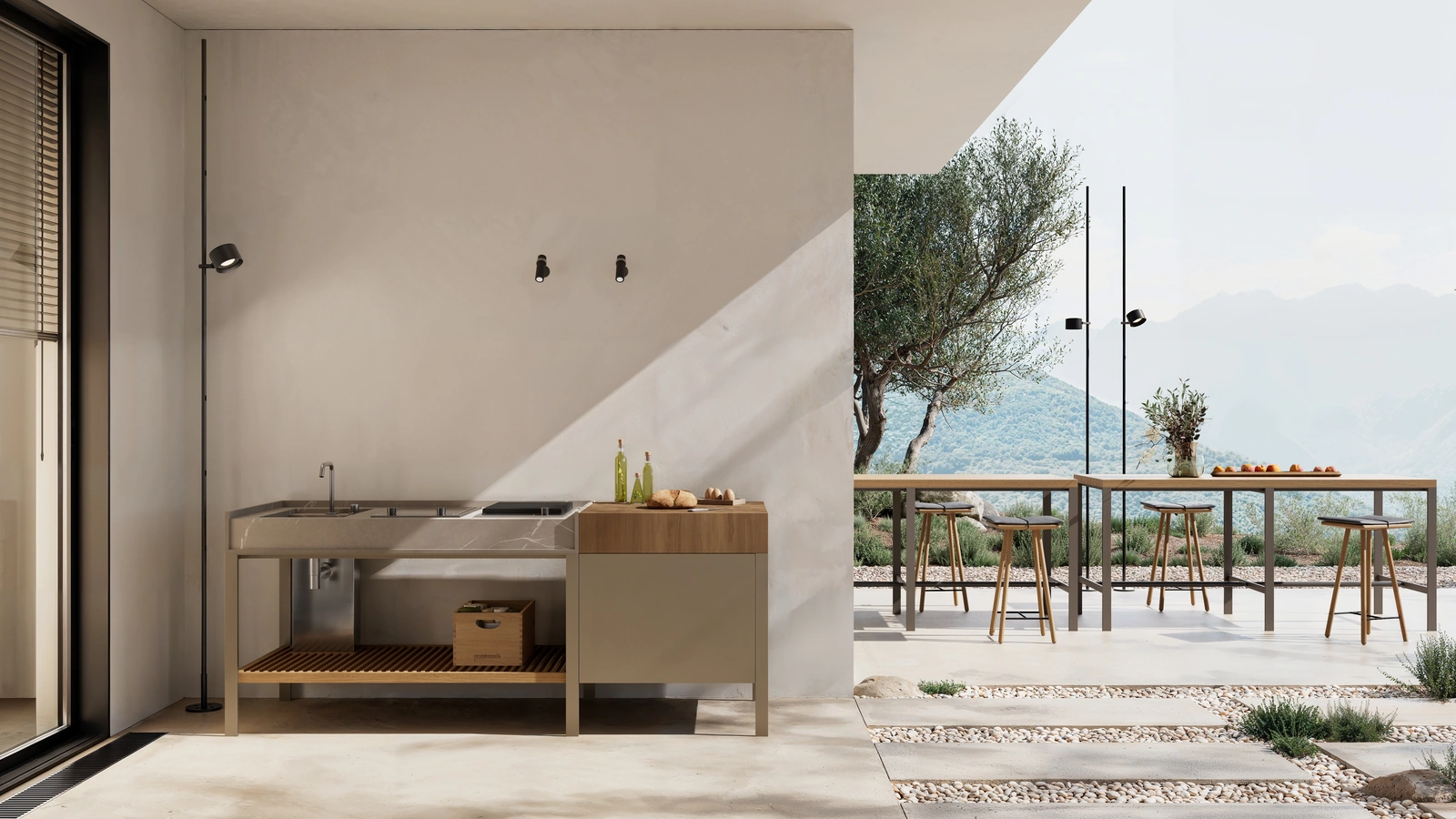 Cucina Design per esterno K-Garden 03 di Ernestomeda
