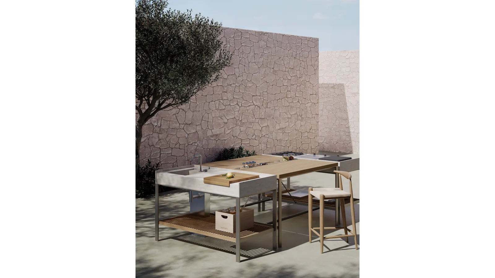 Cucina Design KGarden Outdoor a isola di Ernestomeda