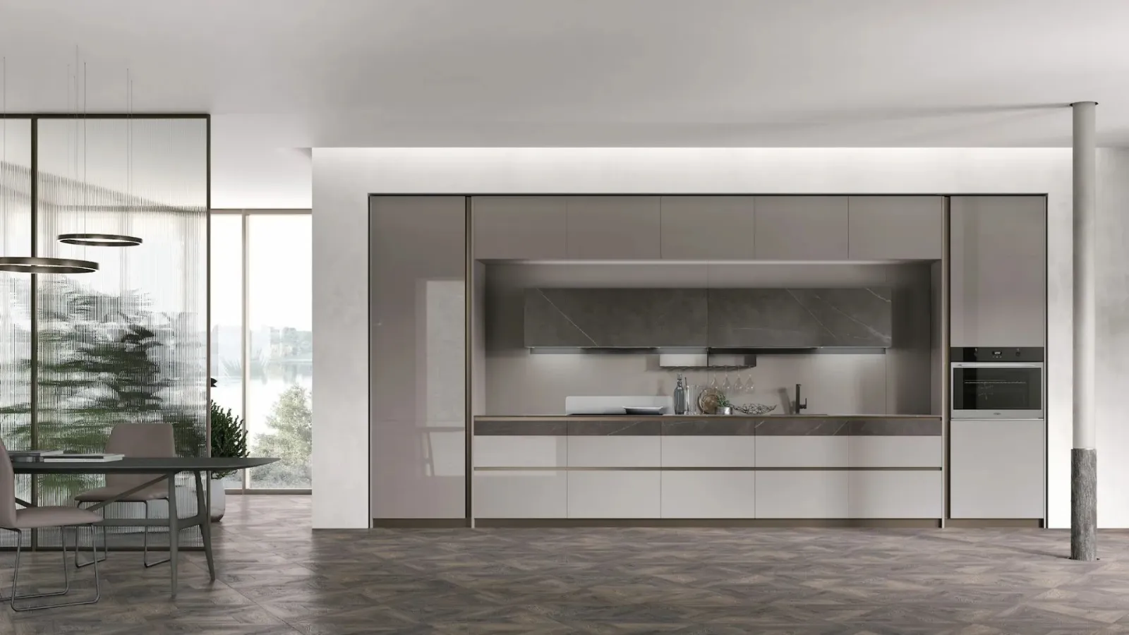 Cucina Moderna lineare Aliant 06 di Stosa