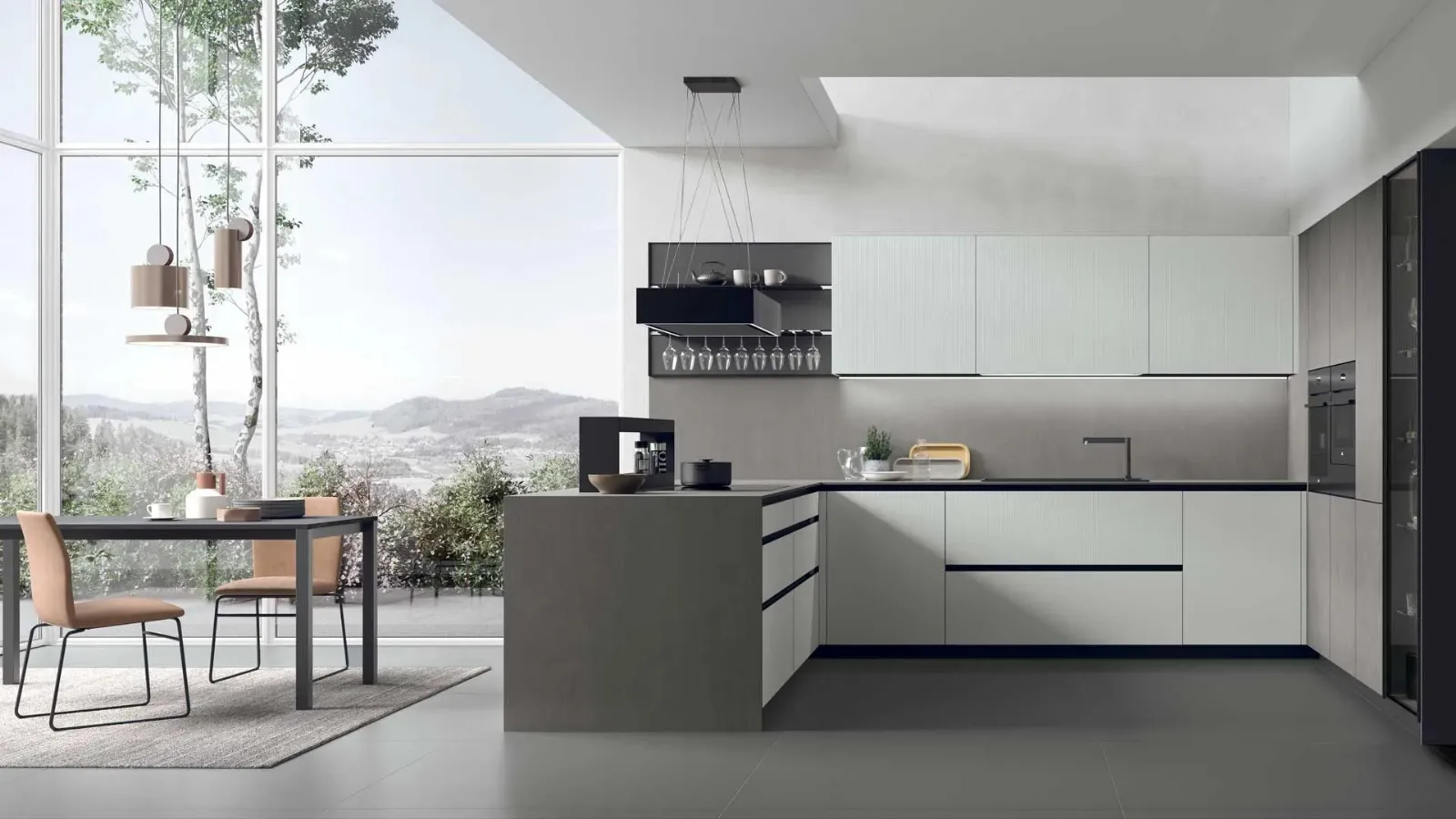Cucina Moderna con penisola Aliant 14 di Stosa