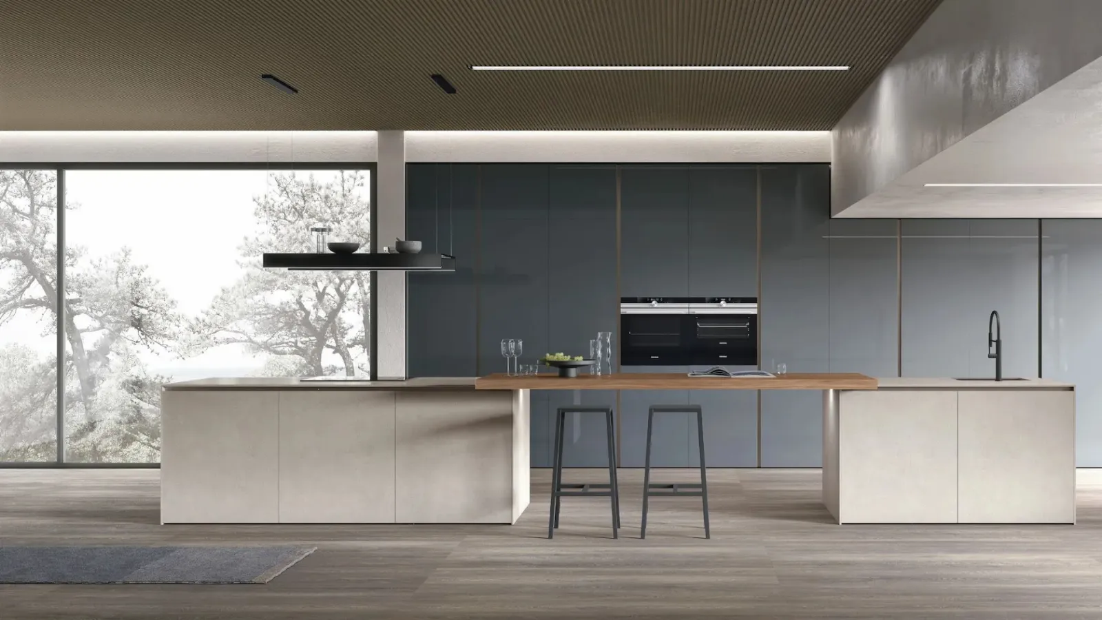 Cucina Moderna con doppia isola Aliant 04 di Stosa