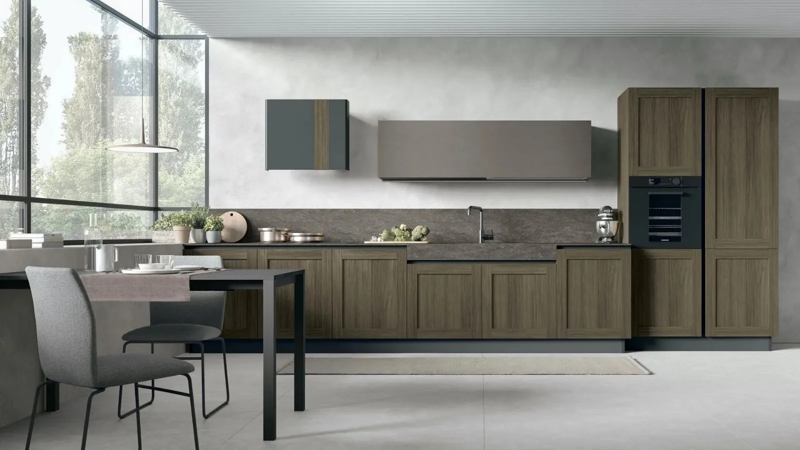 Cucina Moderna lineare City 03 di Stosa