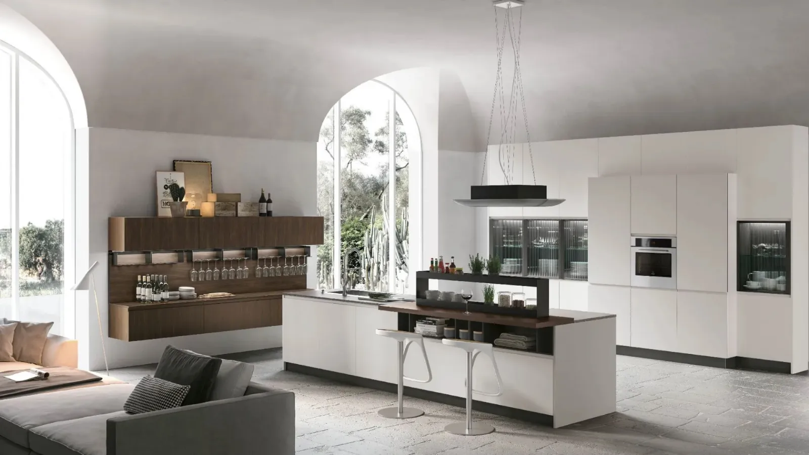 Cucina Moderna con isola Karma 02 di Stosa