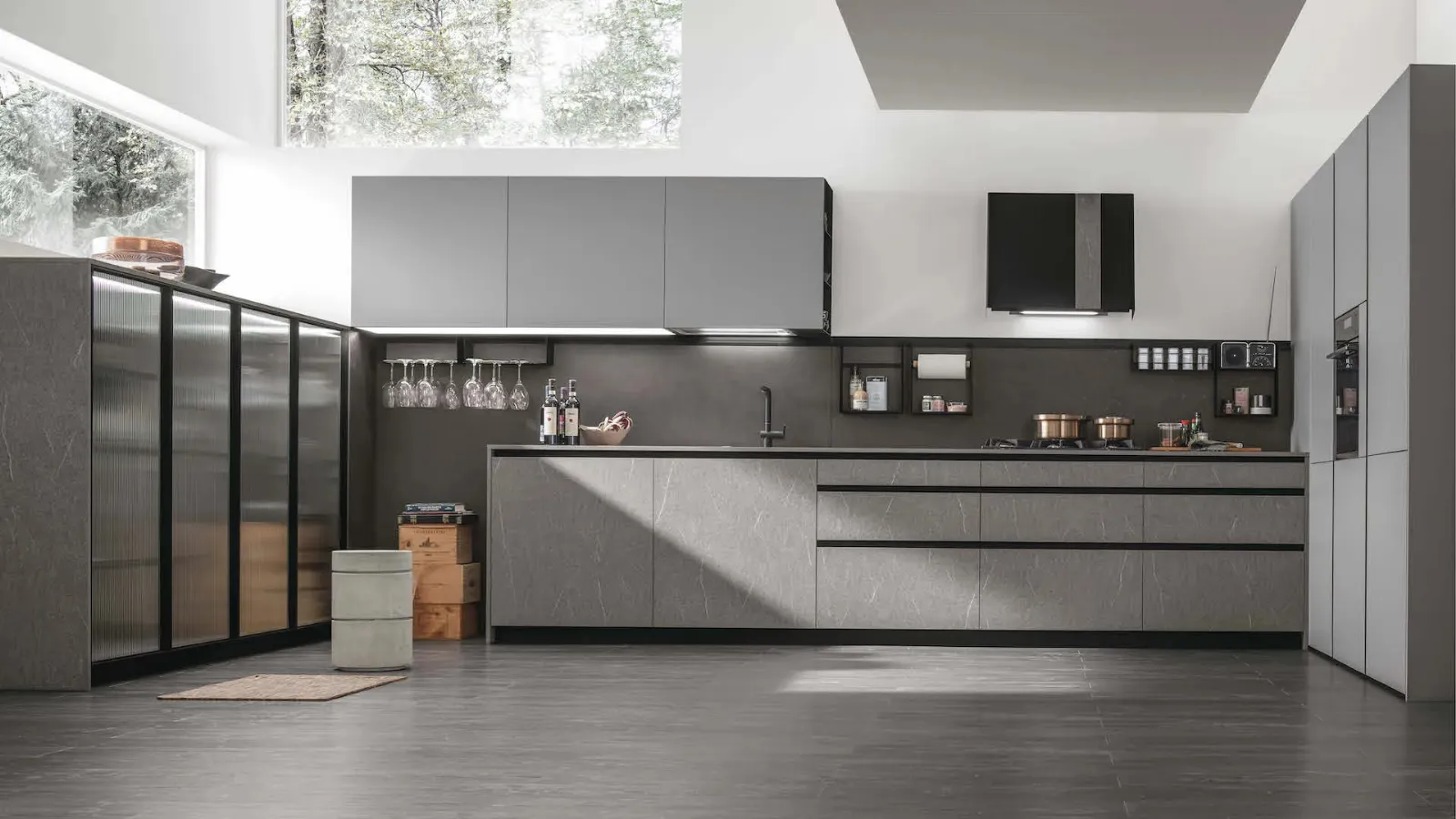 Cucina Moderna angolare Metropolis 02 di Stosa