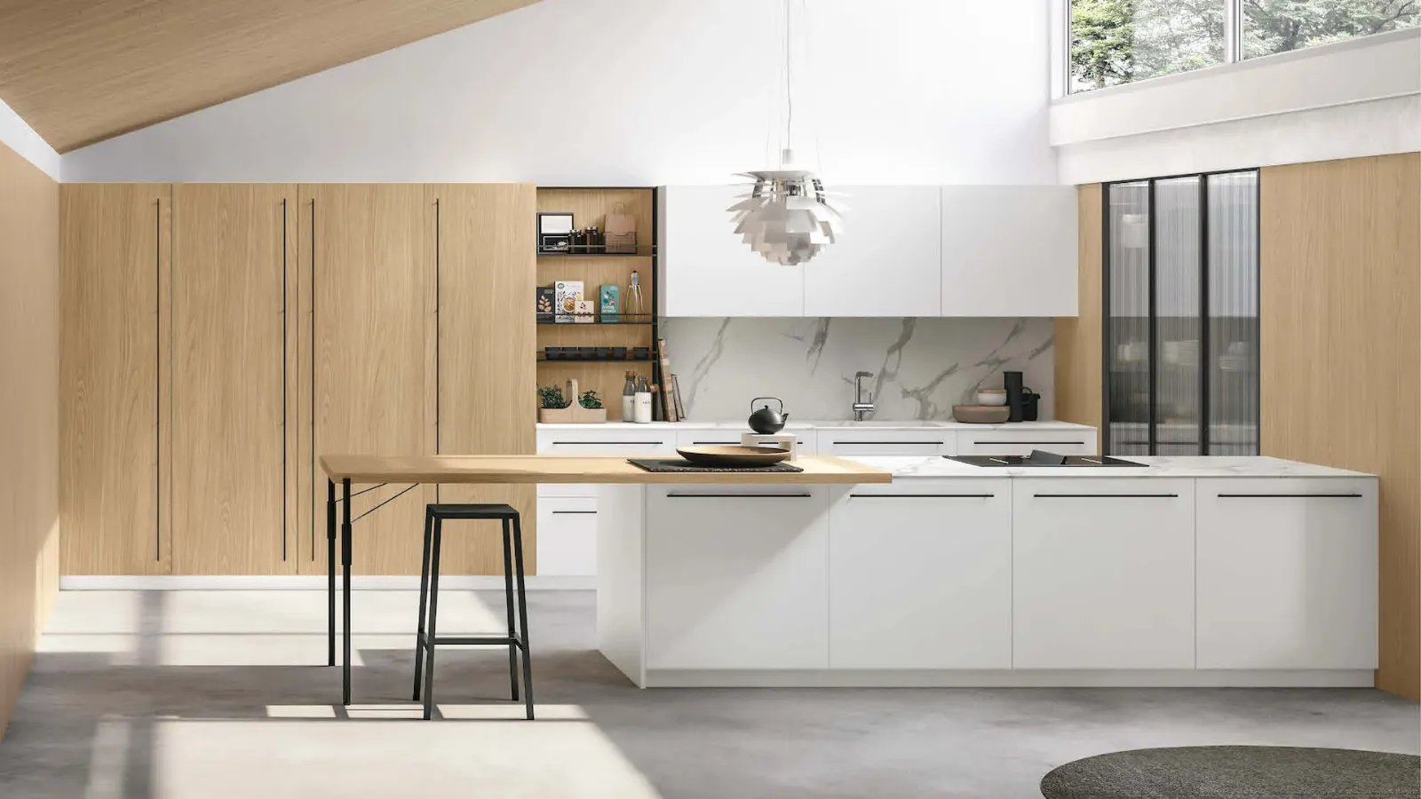Cucina Moderna con penisola Metropolis 05 di Stosa