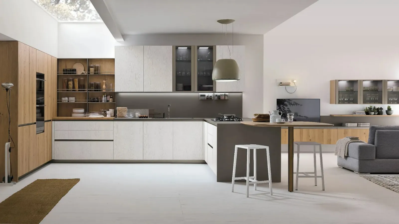 Cucina Moderna con penisola Natural 12 di Stosa