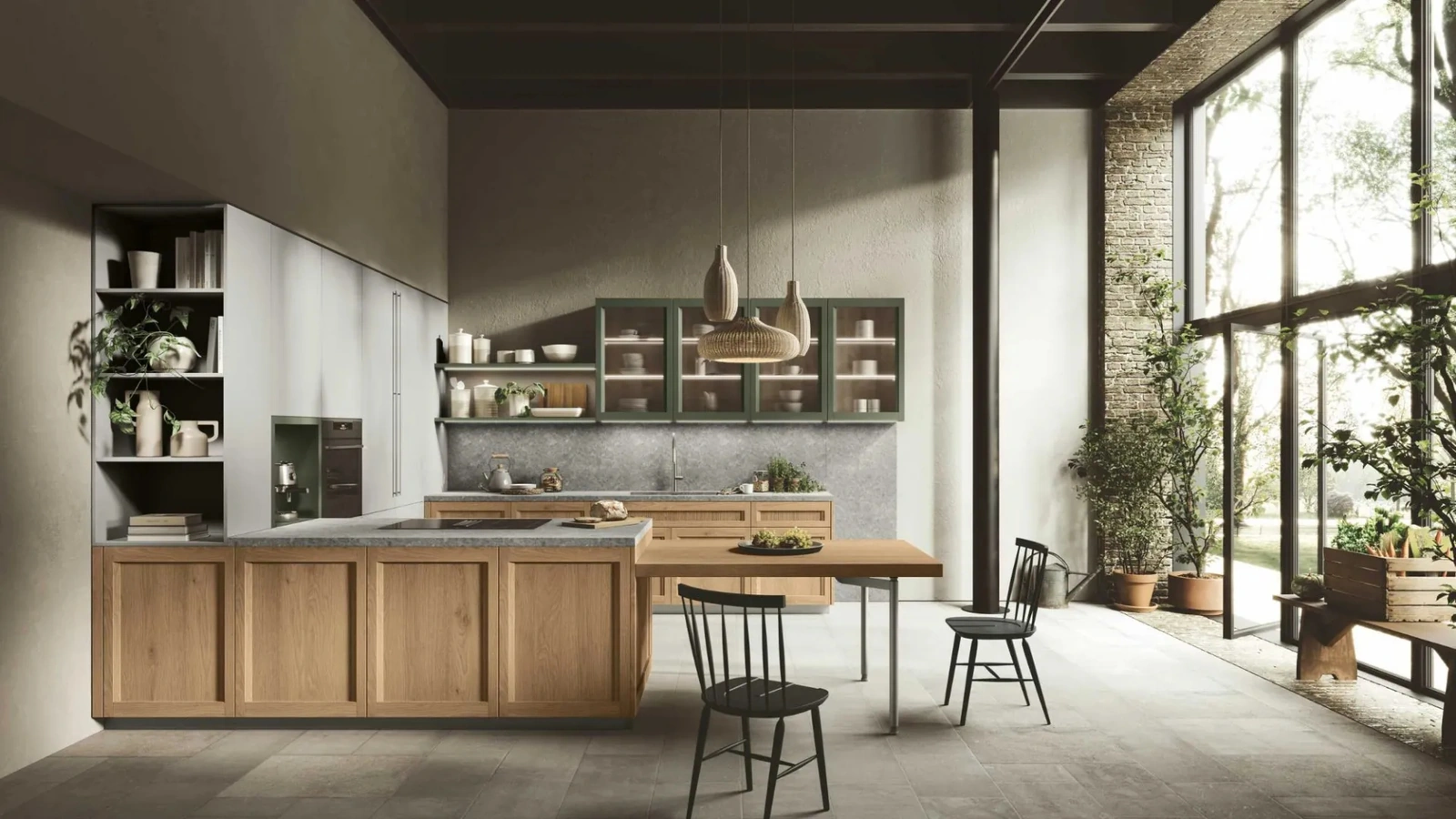 Cucina Moderna con penisola Palio 07 di Stosa