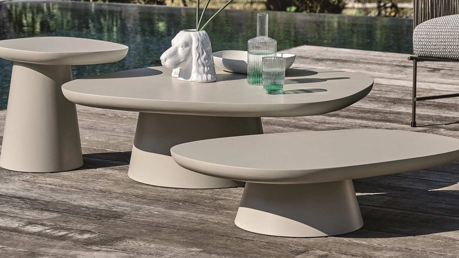 Tavolini Stone in MDF e metallo di Ditre Italia