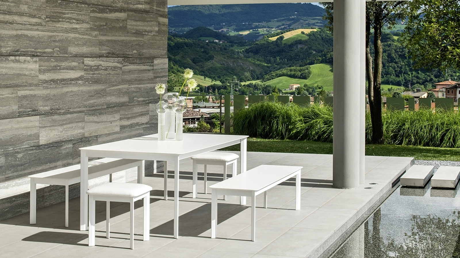 Tavolo in HPL e alluminio System di Varaschin