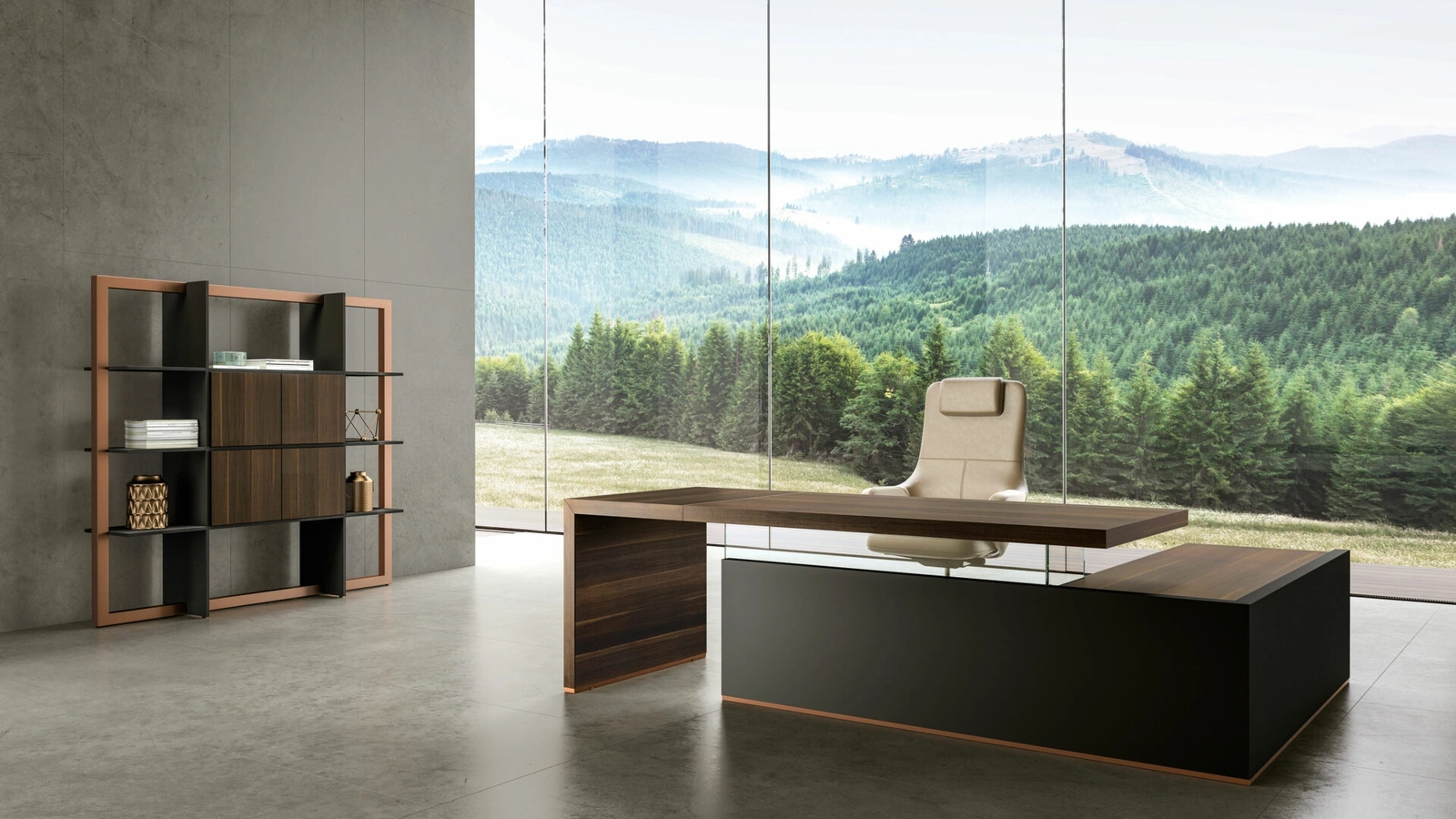 Scrivania Direzionale Bold58 Leaven in melaminico e laccato di About Office