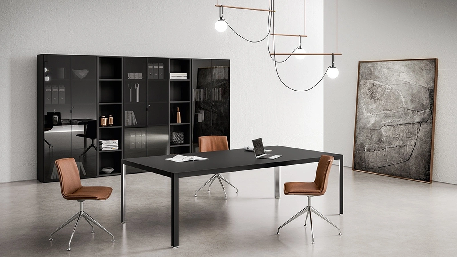 Scrivania Direzionale Hype Vetro- Laccato di About Office