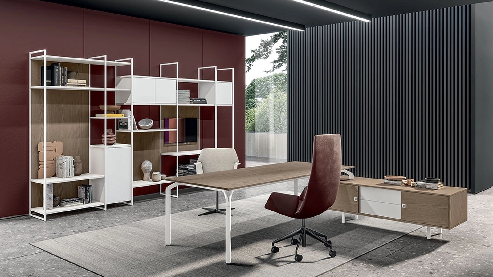 Scrivania Direzionale Yoga Impiallacciato di About Office