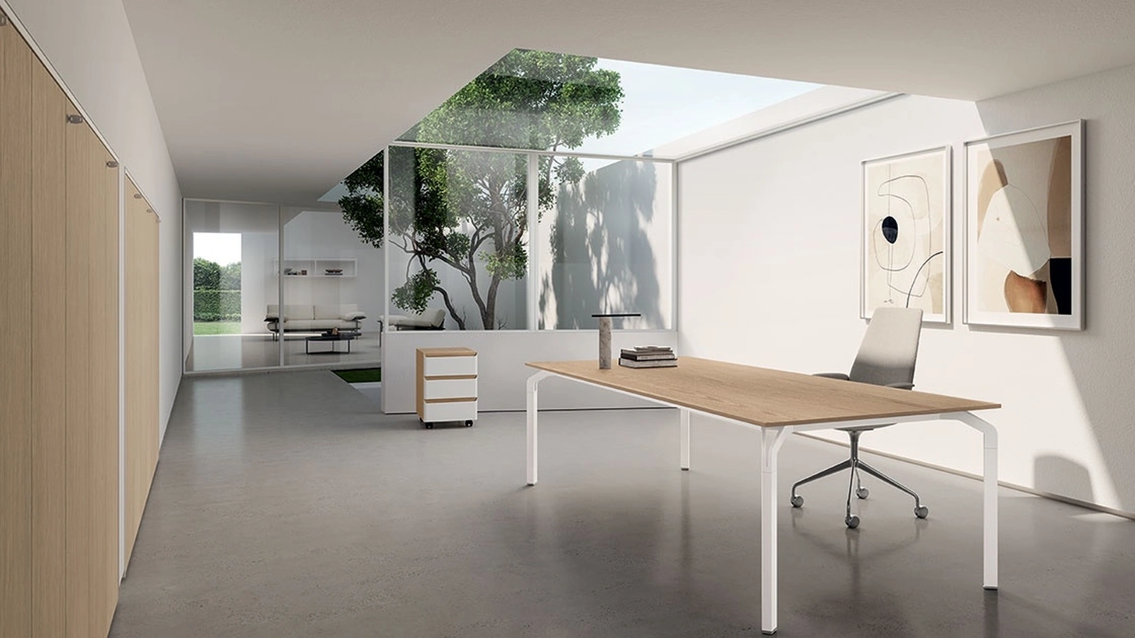 Scrivania Direzionale Yoga Impiallacciato di About Office