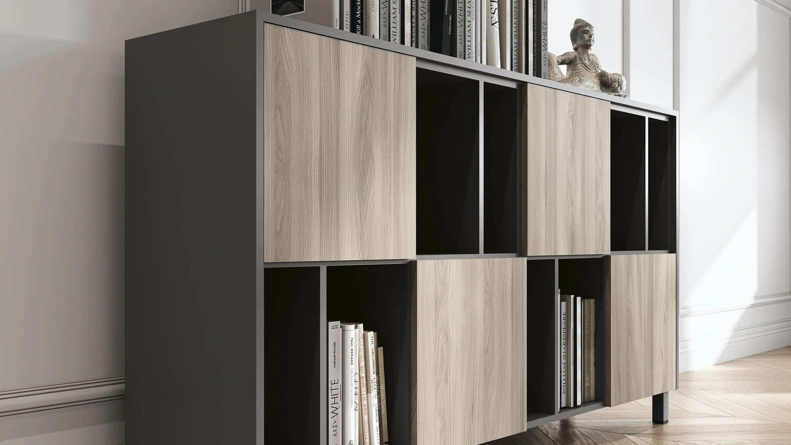 Libreria mobile basso Hub di Compir