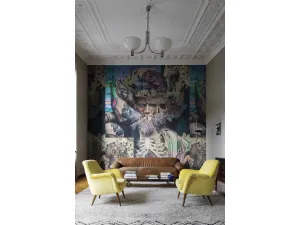 Carta da parati di design con figure sovrapposte AM18 di London Art