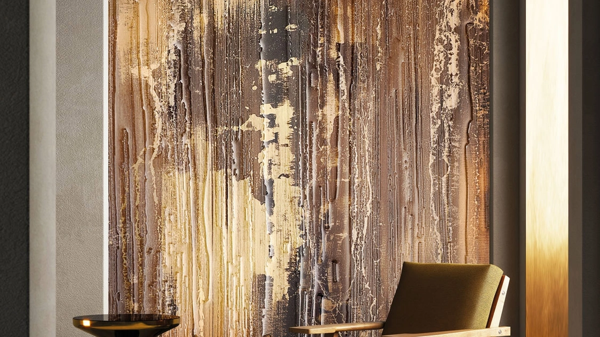 Carta da parati Dance Of Golden Shadows di London Art