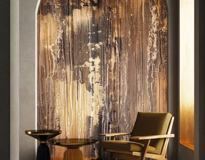 Carta da parati Dance Of Golden Shadows di London Art