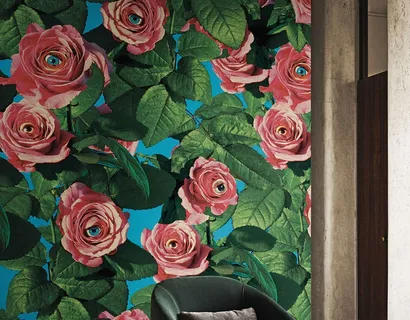 Carta da parati Eyes & Roses di London Art