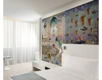 Carta da parati in stile orientale Mondrian Doha di London Art