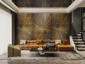 Carta da parati Metal Ray di London Art