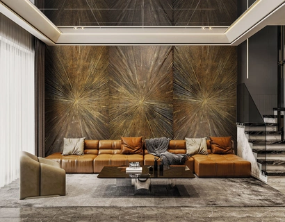 Carta da parati Metal Ray di London Art