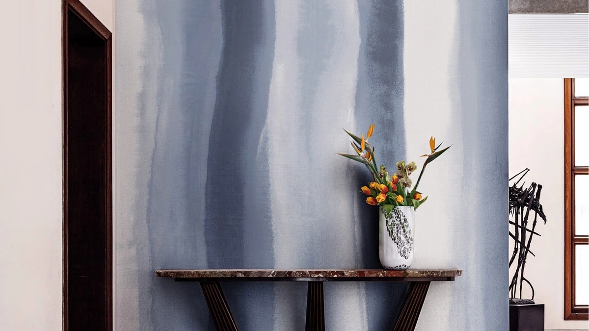 Carta da parati Soft Stripe Clouds di London Art