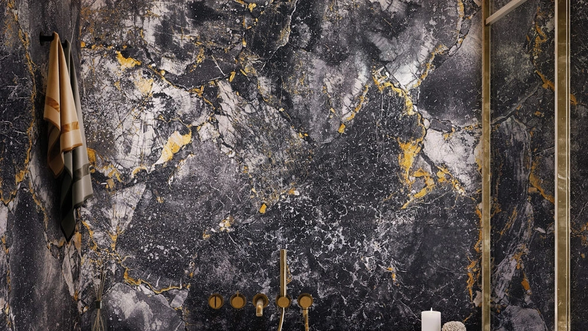 Carta da parati Volcanic Gold di London Art