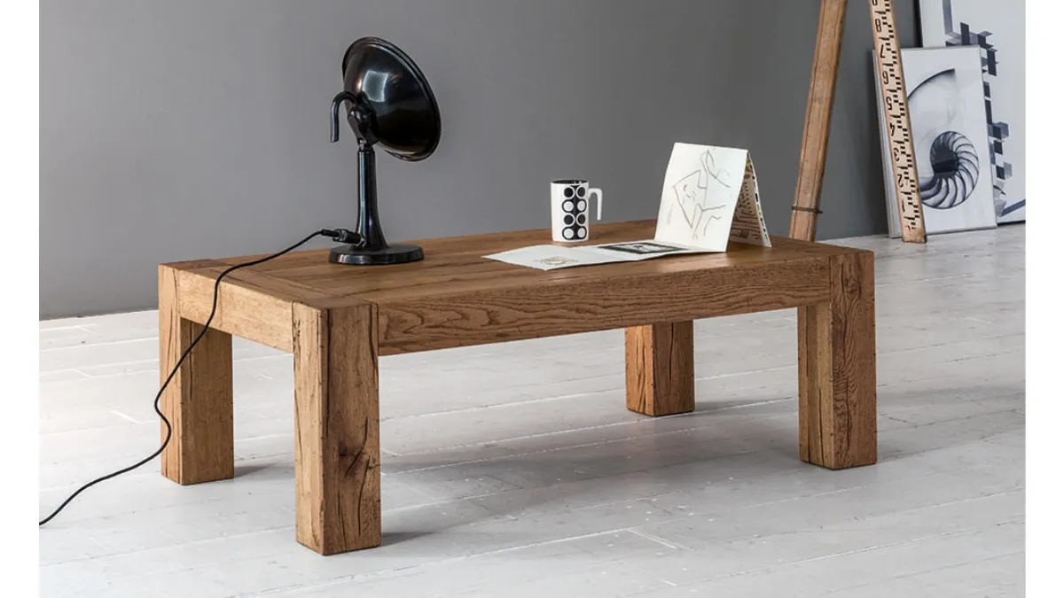 Tavolino Brooklyn in legno di Rovere massello di Devina Nais