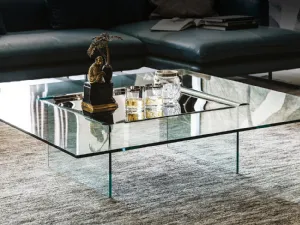 Tavolino Carrè in cristallo di Cattelan Italia
