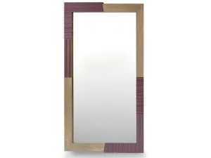 Specchio Zero 16 in legno massello di rovere di Devina Nais