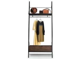Appendiabiti Easy Closet in metallo e legno di Devina Nais