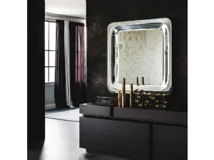 Specchio da parete in cristallo specchiato Glenn di Cattelan Italia