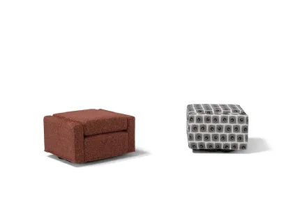 Pouf QQ in tessuto trasformabile in poltroncina di Egoitaliano