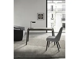 Scrittoio Relevè in legno con inserto in vetro di Presotto