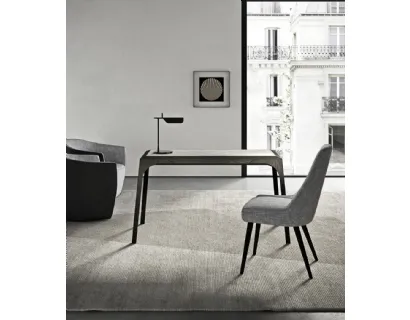 Scrittoio Relevè in legno con inserto in vetro di Presotto
