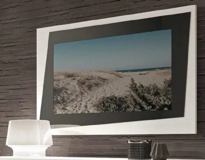 Specchiera Linea con cornice in frassino di Adriatica