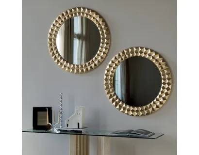 Specchio con cornice in legno in foglia d'oro Egypt di Cattelan Italia