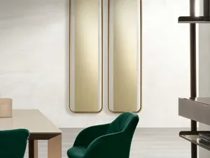 Specchio Iris con cornice in metallo di Riflessi