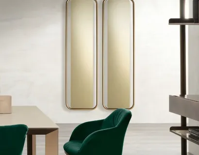 Specchio Iris con cornice in metallo di Riflessi