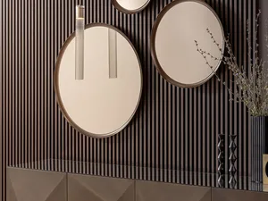 Specchio Ring con cornice in metallo di Riflessi