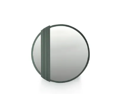Specchio rotondo Zero 16 in massello di rovere di Devina Nais