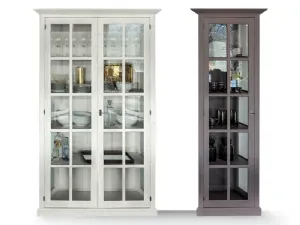 Mobile contenitore in legno laccato Vetrina English di Devina Nais
