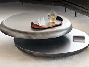 Tavolino in legno finitura brushed Grey Yo-Yo Brushed di Cattelan Italia