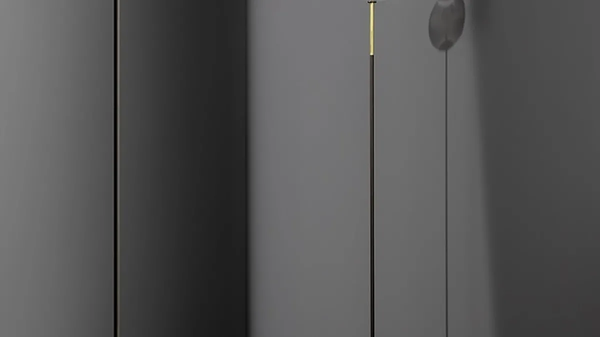 Lampada da terra Pepita in vetro e metallo di Bonaldo