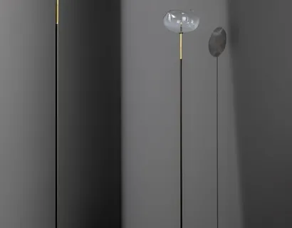 Lampada da terra Pepita in vetro e metallo di Bonaldo