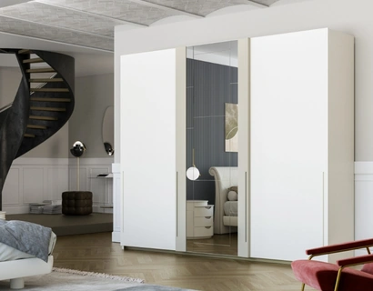 Armadio Jolly Più specchio Mouve di Fazzini